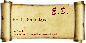 Ertl Dorottya névjegykártya